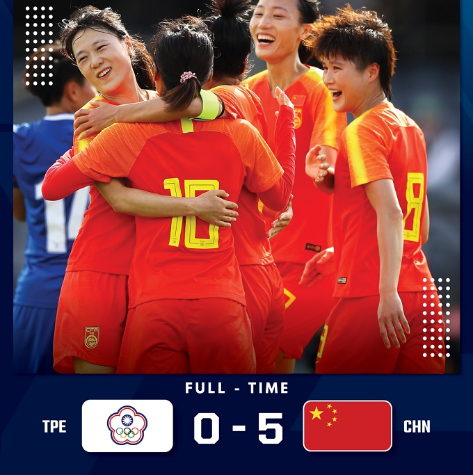 Nữ Trung Quốc 5-0 Nữ Đ&agrave;i Loan: Cơn mưa b&agrave;n thắng