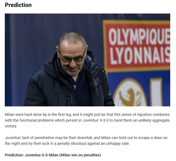 Dự đoán Juventus vs AC Milan (2h45 5/3) bởi chuyên gia Declan Houten