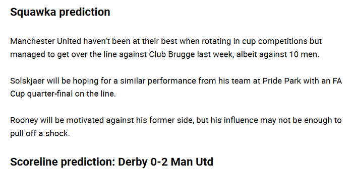 Dự đoán Derby County vs MU (2h45 6/3) bởi chuyên gia Harry Edwards