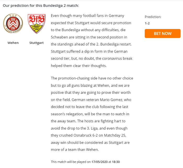 Wehen Wiesbaden vs Stuttgart (18h30 17/5): Không còn đường lùi