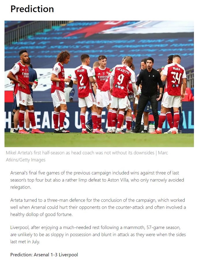 Dự đoán Arsenal vs Liverpool (22h30 29/8) bởi chuyên gia Grey Whitebloom