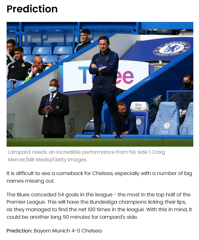 Dự đoán Bayern Munich vs Chelsea (2h 9/8) bởi chuyên gia Charlie Stewart