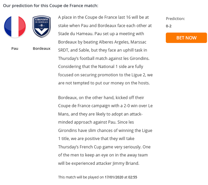 Pau vs Bordeaux (2h55 17/1): Cuộc chiến không cân sức