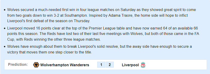 Wolves vs Liverpool (3h 24/1): ‘Án tử’ chờ Bầy Sói