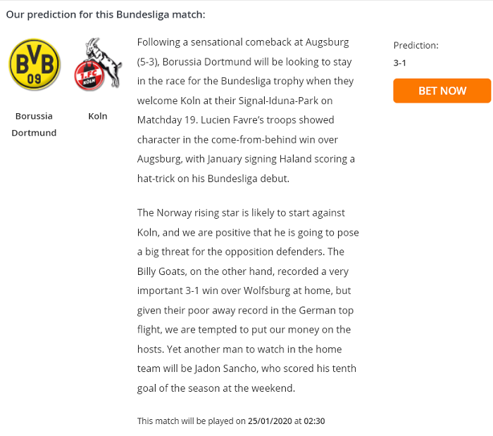 Borussia Dortmund vs Koln (2h30 25/1): ‘Nổ’ tiếp đi Erling Haaland!